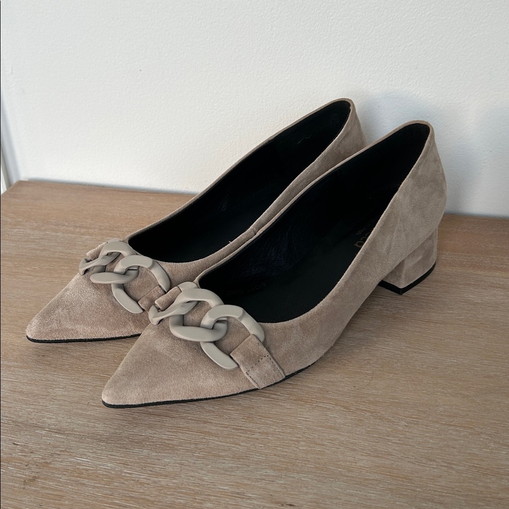 Renatta Jop Made in Spain Women's Pointy Toe Heel Suede Shoes size 39